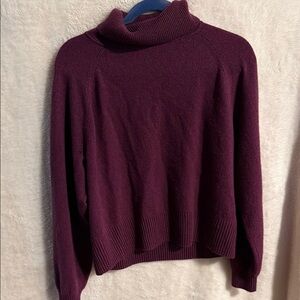 GAP plum 70% cashmere/30% merino wool turtleneck sweater. Size L